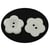 10 BOUTONS Acrylique BLANC forme Fleur 22 mm 2 trous - creation couture diy