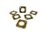 10 Breloques ethniques losange 22.5*22.5mm bronze