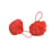 Pompon fourrure artificielle 50x60mm rouge