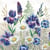 Lot de 4 serviettes en papier découpage collage 33 cm FLEUR IRIS MARGUERITTE F 800