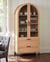 Armoire vitrine MDF Marron clair LACHINE - Beliani