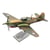MetalEarth Aviation: P-40 WARHAWK 10,9x13,2x7,87cm, maquette 3D en métal avec 2 feuilles multicolorées, sur carte 12x17cm, 14+