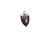 1 Pendentif forme pointe 19*13mm Quartz Fraise et laiton doré