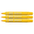 Lot de 3 marqueurs permanents - PENTEL - Pointe ogive 2 mm - Jaune - Corps aluminium