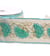Bobine 10m galon brodé fleurs et feuilles 60mm bleu acier