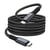3mk Câble USB-C vers USB-C Série Thunderbolt 4 Tressé 2m Charge Ultra Rapide PD 240W Noir
