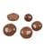 Bouton cuir véritable marron havane
