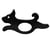 Bague de lecture en bois massif motif chien-noir