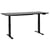 Bureau Électrique Réglable Plateau et Structure Acier Noir 180 x 80 cm Hauteur Ajustable Assis Debout Pieds Carrés Design Moderne