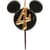 Bougie Anniversaire Mickey Mouse N°4   8,5 cm