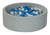 Piscine à balles Aire de jeu + 300 balles perle, transparent, bleu, argent - Velinda