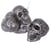 Crâne métallisé - 12cm - lot de 4