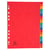 Intercalaires carte lustrée avec onglets imprimés alphabétiques 20 positions AZ - A4 - Couleurs assorties - x 5 - Exacompta