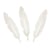 Plumes en papier épais blanc 8x2 cm x 24 pièces