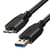 Avizar Câble USB 3.0 Micro B pour Samsung Galaxy S5 Note 3 Note Pro 12.2 1,8m Noir