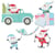 Gabarit de découpe pour machine Sizzix - Activités de Père Noël - Thinlits