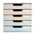 Module de classement Modulo Black Office 5 tiroirs fermés - Blanc/arlequin - Exacompta