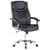 Chaise de Bureau Fauteuil à Roulettes Cuir PU Noir Dossier Inclinable et Assise Réglable Design Classique Très Élégant Beliani