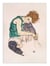 Affiche 50 x 70 cm -  Seated Woman With Legs Drawn Up - Egon Schiele