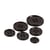 Lot de 3 boutons ronds 4 trous classique noir