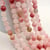 Fil de 48 perles jade blanche naturelle teintée fabrication bijoux 8 mm ROSE