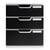 Module de classement Modulo Office 3 tiroirs fermés - Noir - Exacompta