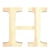 Lettre H - 11.5 cm - bois - Artemio