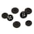 Lot de 6 boutons en nacre 4 trous noir