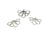 4 Breloques forme fleur 25*18mm argenté