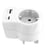 Skross Adaptateur de Voyage Royaume Uni Type G avec USB-A USB-C 20W Blanc