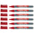 Lot de 6 marqueurs tableau blanc - EDDING - Rouge - Pointe fine 1 mm