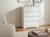 Commode Blanche en MDF à 5 Tiroirs Meuble de Rangement Style Scandinave