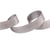 Bobine 25m gros grain métallisé gris clair 15mm