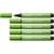 Lot de 5 feutres Pen 68 MAX - STABILO - Vert pomme - Pointe biseautée 1,0 / 5,0 mm