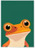 Affiche Grenouille rigolote | A3 : 29,7x42cm