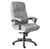 Fauteuil de Bureau Gris en Lin Siège Inclinable Réglable en Hauteur Rembourrage Epais Pivotant