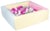 Piscine à balles carrée avec 300 balles – rose, bleu, jaune p/blanc, transparent, rose, gris, argent - Velinda