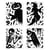 Pack 2 Planches 35cm Vitrophanies Effrayantes Modèles Aléatoires pour Halloween Décoration Fenêtres Autocollants