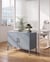 Buffet Moderne Industriel en Acier Gris Durable et Design avec 2 Portes Beliani