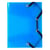 Chemise à élastique 3 rabats Polypro Crystal Colour - format pocket 12x16cm - Couleurs assorties - x 25 - Exacompta