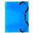 Chemise à élastique 3 rabats Polypro Crystal Colour - format pocket 12x16cm - Couleurs assorties - x 25 - Exacompta