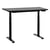 Bureau Électrique Réglable Plateau et Structure Acier Noir 120 x 72 cm Hauteur Ajustable Assis-Debout Pieds Ronds Design Moderne