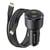 Swissten Chargeur Voiture 2x USB-C Power Delivery 20W et 30W avec Câble USB-C Noir