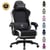 Chaise gaming ergonomique GTPLAYER - Tissu respirant - Noir - 47 x 57 x 130 cm