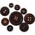 MégaCréa - Boutons bois Foncé 200 g