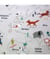 Tissu enfant coton Carte des Animaux de 150 cm de largeur Lin Clair ecru vendu par 50 cm