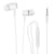 Avizar Écouteurs Filaires Jack 3.5mm Son Micro et Télécommande Câble Plat Blanc
