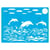 Pochoir plastique souple réutilisable 18,5 x 14,5 cm Fabrika Decoru OCEAN DAUPHIN 369