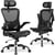 Chaise de bureau ergonomique - Mesh - Noir - 56 x 65 x 139,5 cm