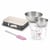 Set pâtisserie avec moule à charnière 28 x 18 cm, 2 bols à mixer, verre mesureur et spatule Zenker